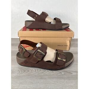 Fitflop Gogh Moc‎ Men’s Buckle Leather Back Strap Sandals Size 12.5 EU 46- NIB